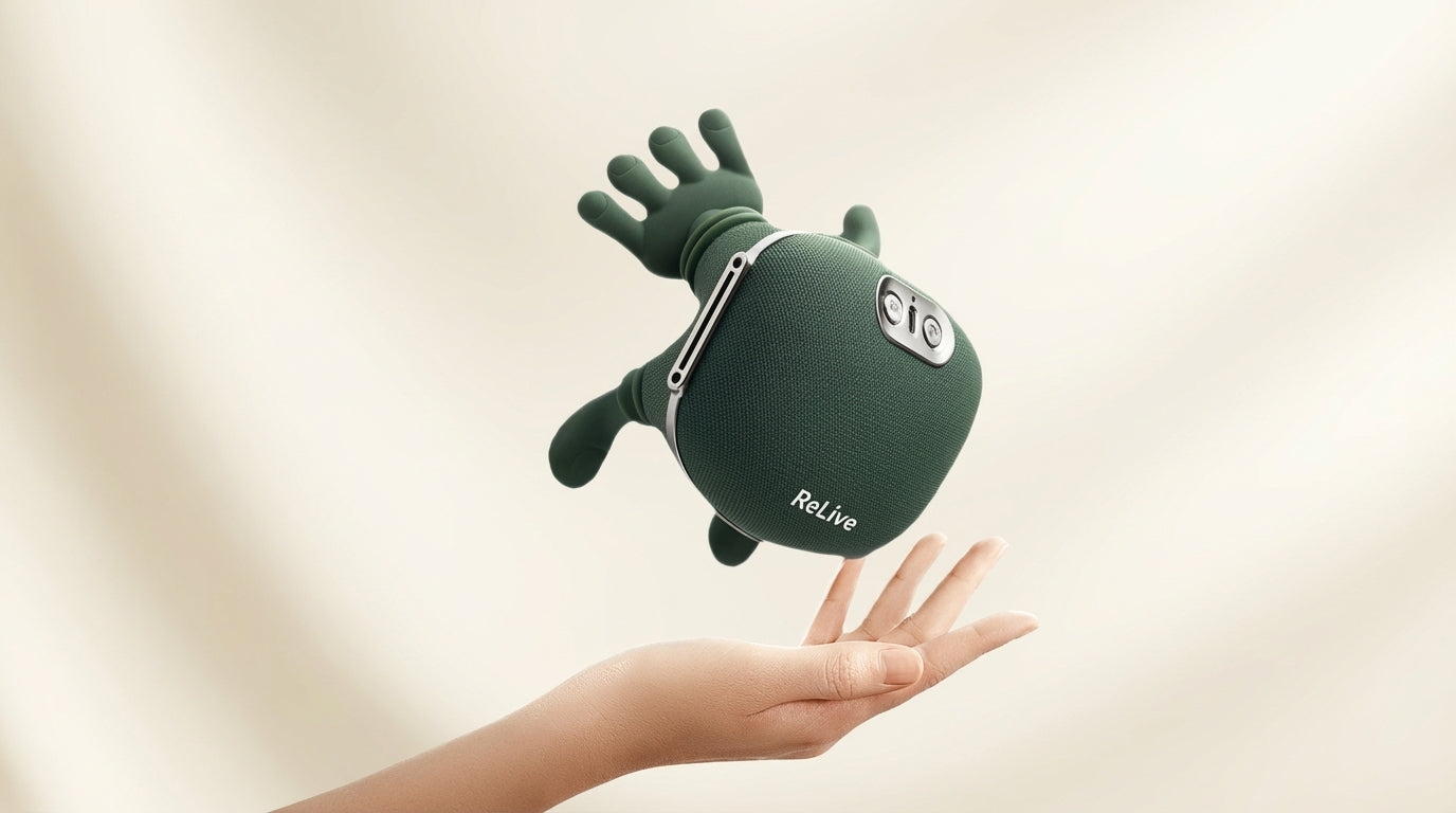 RelieveLive™ 4D Shiatsu Neck & Shoulder Massager Pro: Bionic Finger-Kneading with Heat