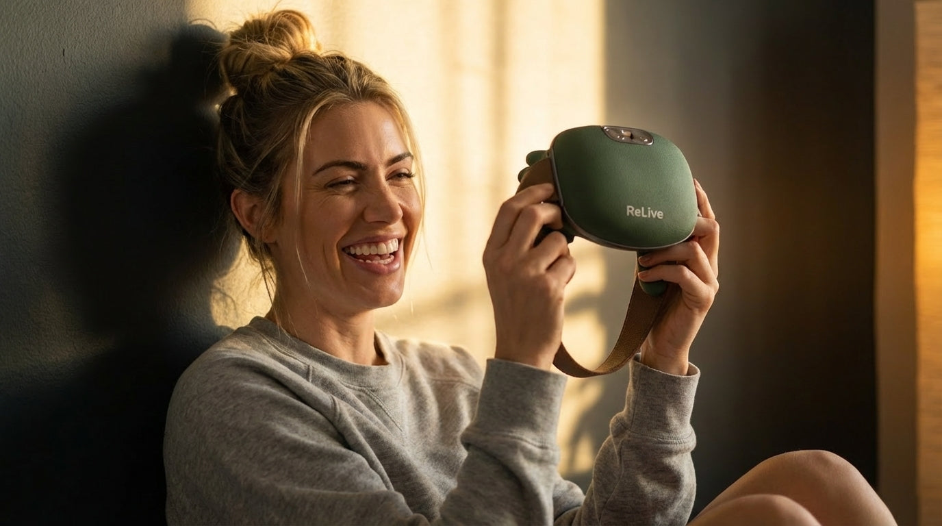 RelieveLive™ 4D Shiatsu Neck & Shoulder Massager Pro: Bionic Finger-Kneading with Heat