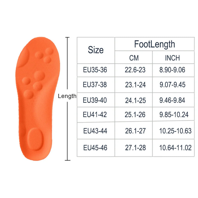 1/2/4/8pairs Latex Sport Insoles Soft High Elasticity Shoe Pads Orthotic Breathable Shock Absorption Cushion Arch Support Insole