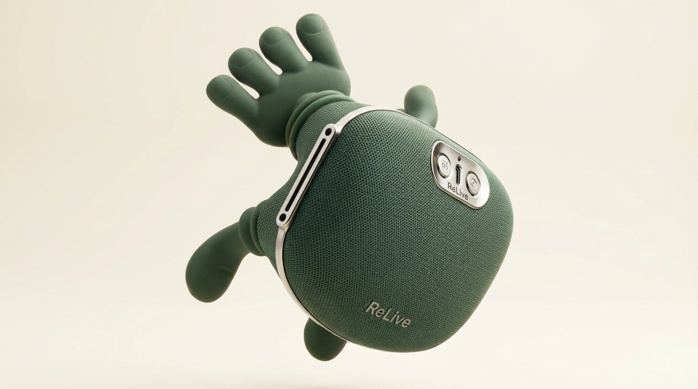 RelieveLive™ 4D Shiatsu Neck & Shoulder Massager Pro: Bionic Finger-Kneading with Heat